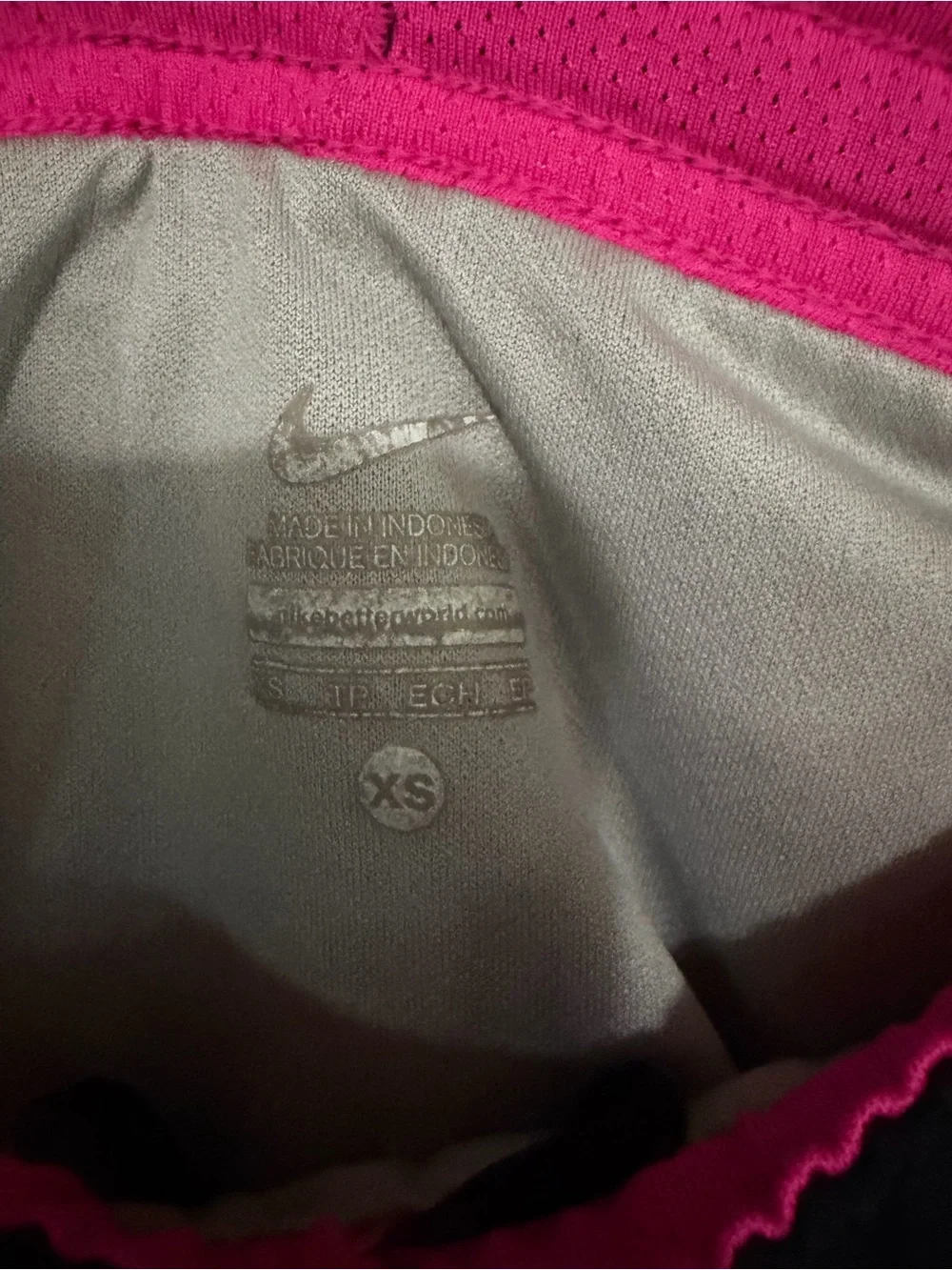 Nike Black Athletic Shorts with Pink Panels & Teal Trim